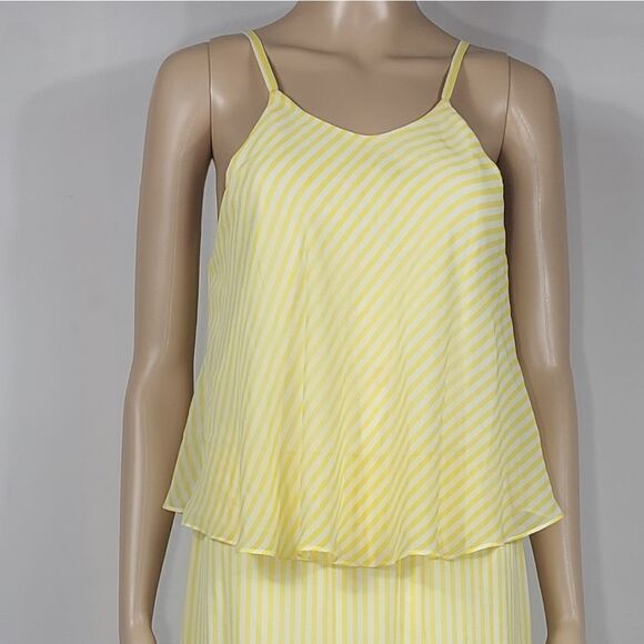 Gianni Bini Yellow And White Striped Maxi Dress - Picture 4 of 13